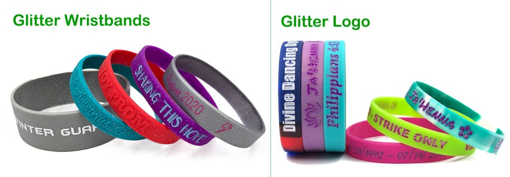 glitter wristband glitter logo