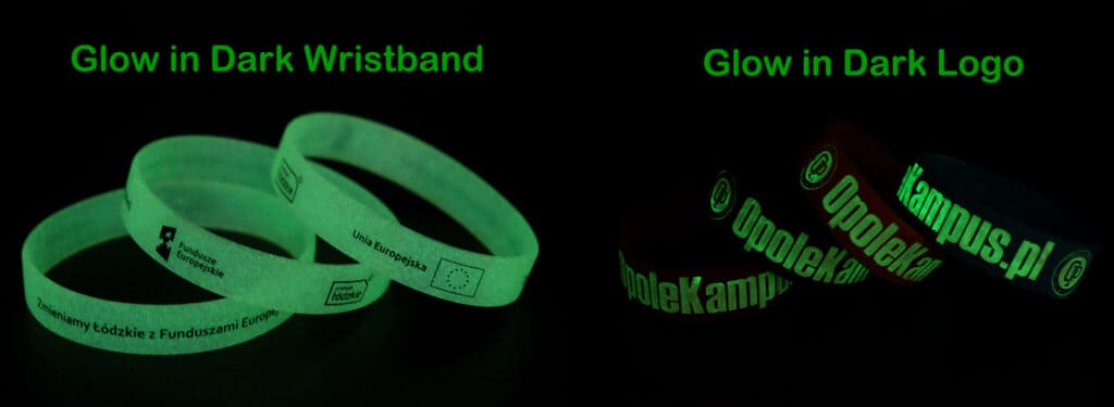 glow in dark wristband and logo